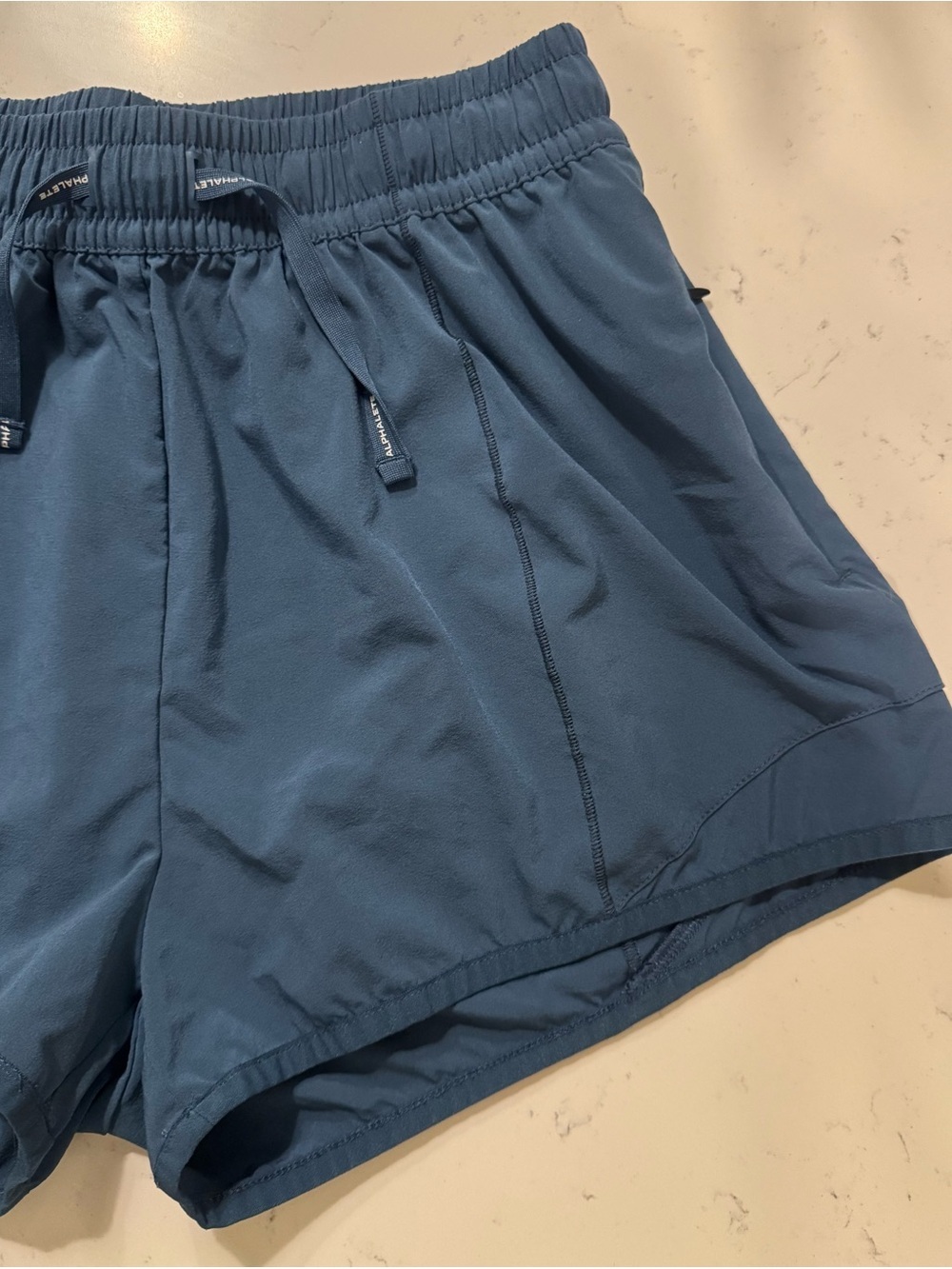 Alphalete Running Shorts Small Blue Athletic Gym Training Activewear - Picture 4 of 8